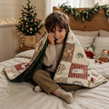Quilted Christmas Toddler Snuggle Blanket