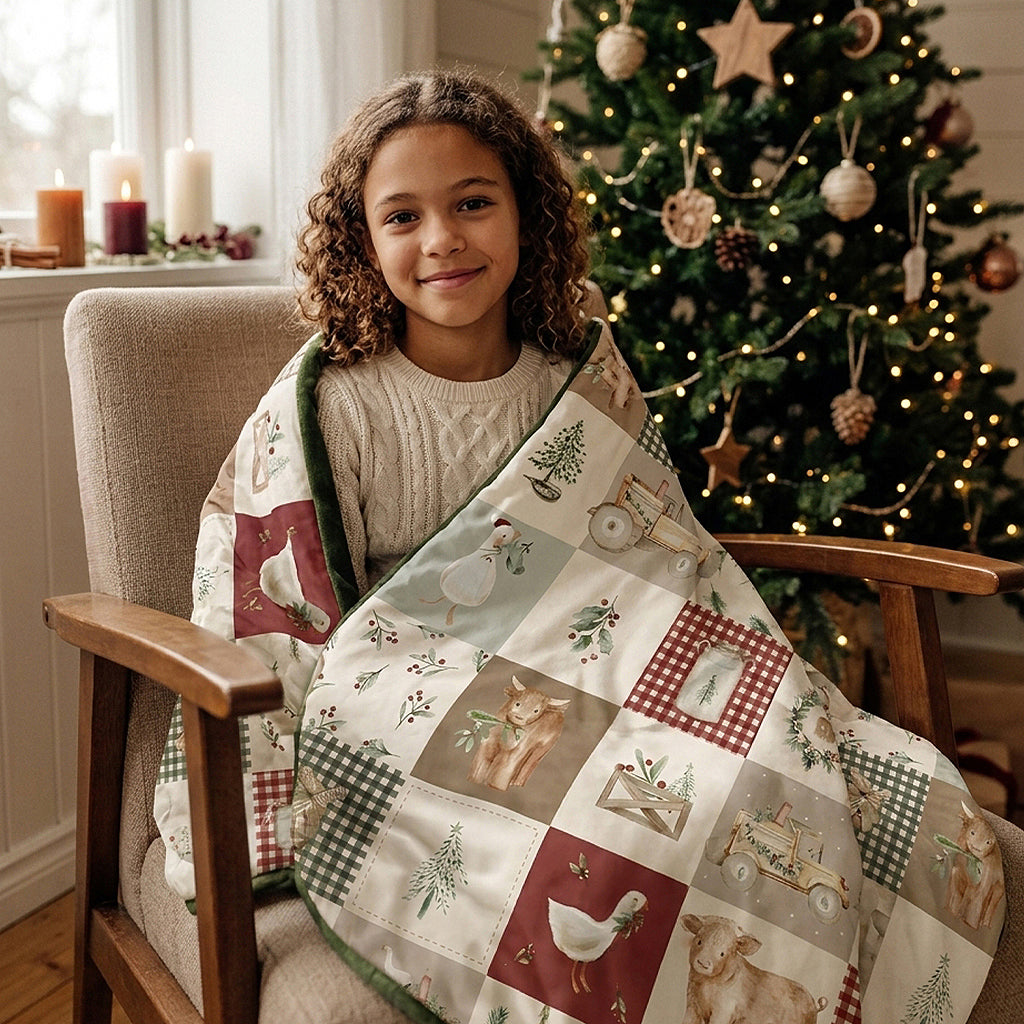 Quilted Christmas Junior Snuggle Blanket