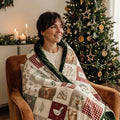 Quilted Christmas Adult Snuggle Blanket